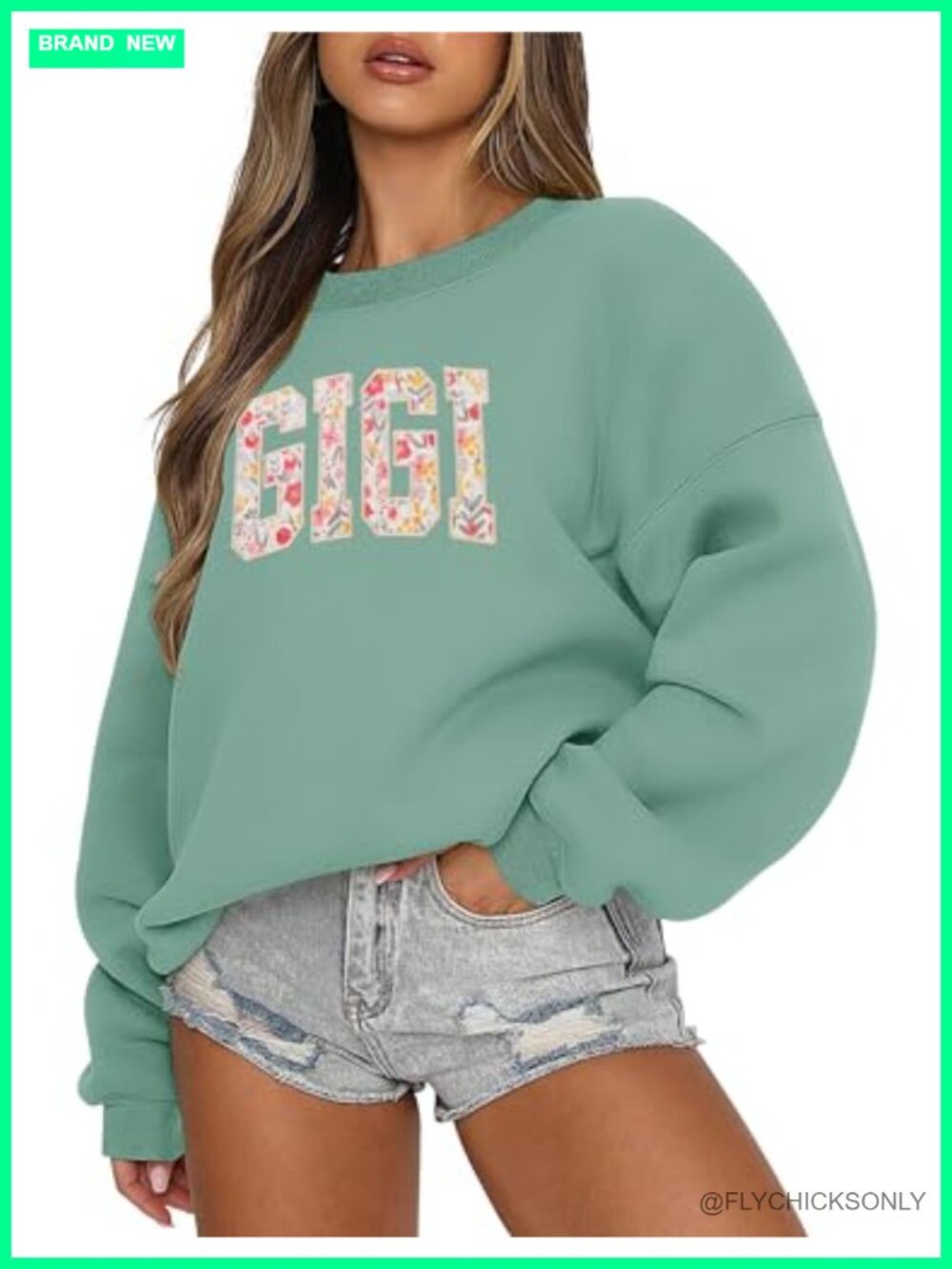 Oversized Crewneck Sweatshirt Long Sleeve Pullover